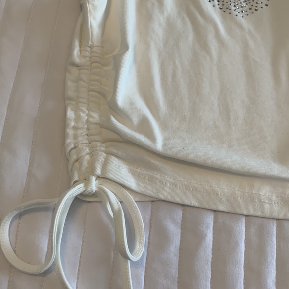 Shein white rhinestone crop top - Picture 4 of 7
